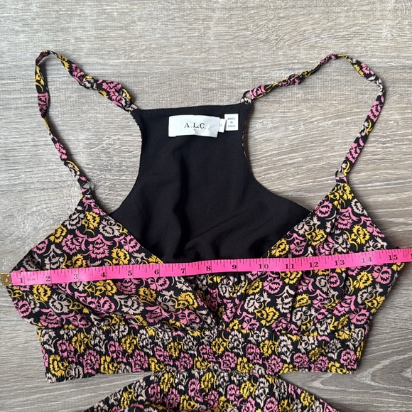 A.L.C. Titus silk maxi Dress in Pink Multi 8 - Picture 9 of 12